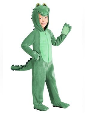 Halloween Costumes Green Alligator Zipper Costume